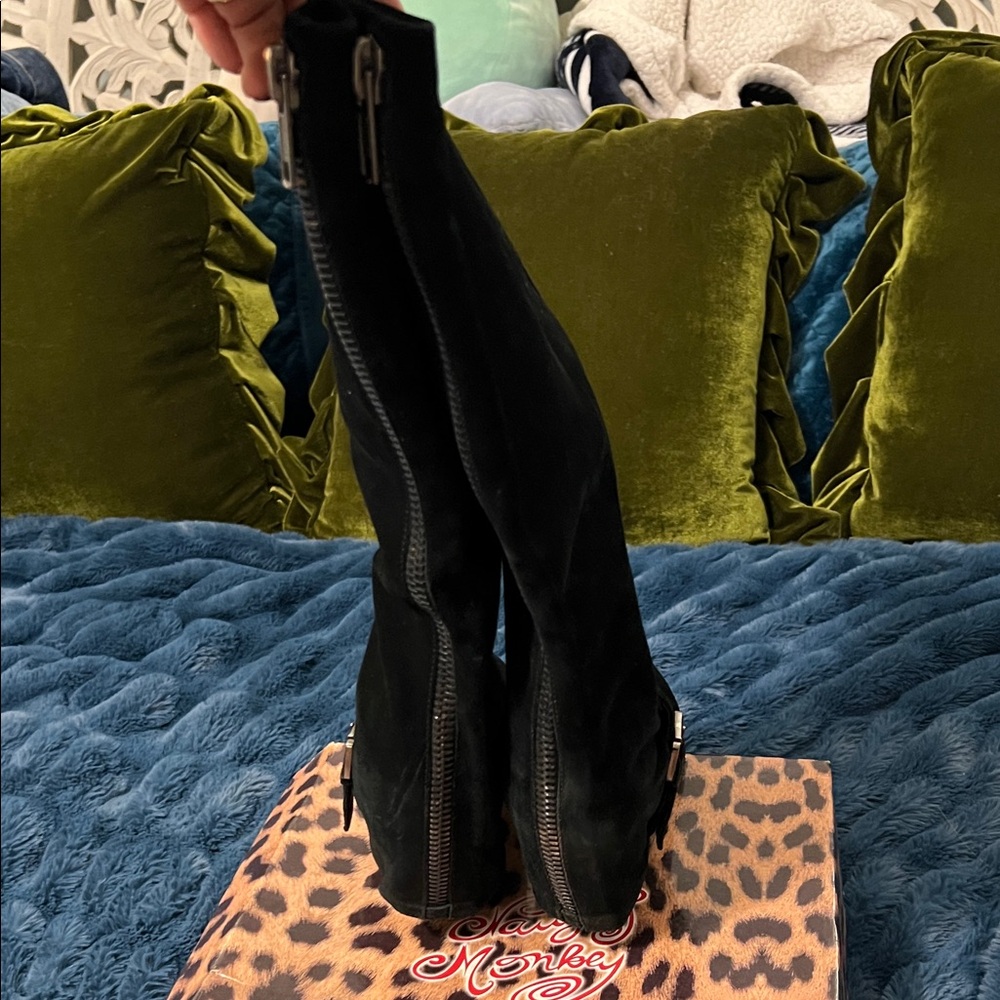 Naughty Monkey Black Heeled Boots - Picture 3 of 6